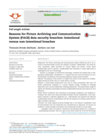 Reasons for picture archiving and communication system (PACS) data security breaches : intentional versus non-intentional breaches