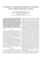 Comparison of background subtraction techniques under sudden illumination changes