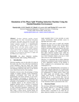 Simulation of six phase induction machine using the Matlab/Simulink environment