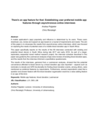 There's an app feature for that : establishing user preferred mobile app features through asynchronous online interviews