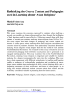 Rethinking the course content and pedagogies used in learning about ‘Asian Religions’