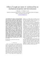 Effect of weight per meter of reinforced bar on mechanical properties and microstructure
