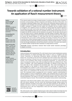 Towards validation of a rational number instrument : an application of Rasch measurement theory
