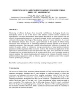 Designing of sampling programmes for industrial effluent monitoring