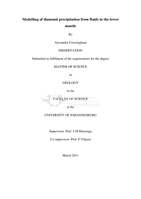 Modelling of diamond precipitation from fluids in the lower mantle