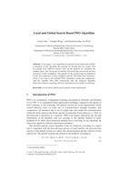 Local and global search based PSO algorithm