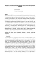 Willingness to reciprocate in virtual health communities : the role of social capital, gratitude and indebtedness