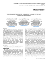 Understanding the impact of engineering through appropriate technology development