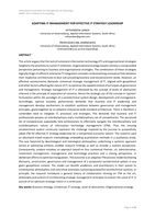 Adapting IT management for effective IT strategy leadership