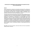 Cyber-security awareness of South African state-mandated public sector organisations