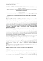 Analyzing adoption of maintenance strategies in manufacturing companies