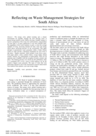 Reflecting on waste management strategies for South Africa