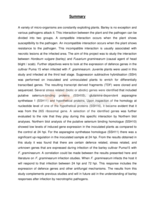 Responses in barley gene expression after pathogen infection
