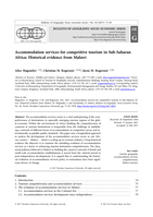 Accommodation services for competitive tourism in Sub-Saharan Africa : historical evidence from Malawi