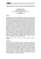 Monasticism, its birth, evolution and characteristics