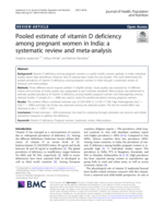Pooled estimate of vitamin D deficiency among pregnant women in India : a systematic review and meta-analysis