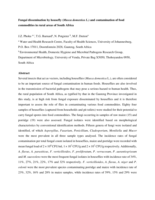 Fungal dissemination by housefly (Musca domestica L.) and contamination of food commodities in rural areas of South Africa