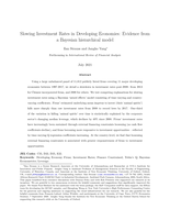 Slowing investment rates in developing economies: Evidence from a Bayesian hierarchical model