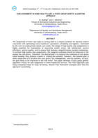 Task assignment in home health care : a fuzzy group genetic algorithm approach