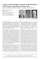 Aspekte van die ekologiese toestand van die Mvotirivier in die Stanger-omgewing, KwaZulu-Natal