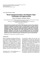 Rural entrepreneurship in the Western Cape : challenges and opportunities
