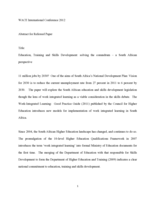 Education, training and skills development : solving the conundrum – a South African perspective