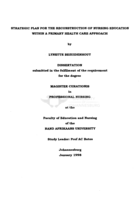 Strategic plan for the reconstruction of nursing education within a primary health care approach