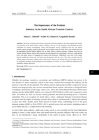 The importance of the fashion industry in the South African tourism context