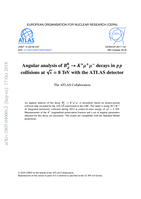 Angular analysis of B V → K ∗ µ+ µ−  decays in p p collisions at √s = 8 Te with the ATLAS detector