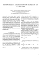 Error correction enhancement with interleavers for DC free codes