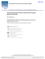 The weak domestic base of South Africa's good global citizenship