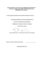 The incidence of fungi and their mycotoxins in Angolan food and crops with particular reference to maize