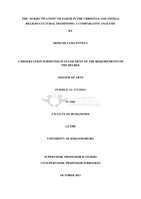 The “subjectivation” of earth in the Christian and Tsonga religio-cultural traditions : a comparative analysis