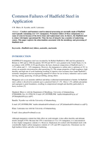 Common failures of Hadfield steel in application