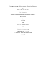 Managing group relations among elite netball players