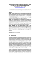 Identifying factors of health and safety (H&S) culture for the construction industry