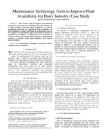 Maintenance technology tools to improve plant availability for dairy industry : case study