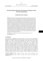 The role of ethnic marketing in the promotion of domestic leisure tourism in Johannesburg