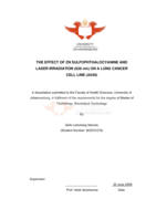 The effect of ZN sulfophthalocyanine and laser irradiation (636 nm) on a lung cancer cell line (A549)