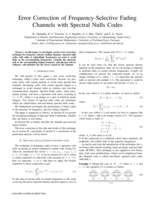 Error correction of frequency-selective fading channels with spectral nulls codes