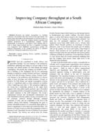 Improving company throughput at a South African company