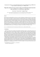 Big data analysis for gas sensor using convolutional neural network and ensemble of evolutionary algorithms
