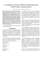 A comparative study of different modulations for visible light communications
