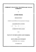 Community education : television and the gay community