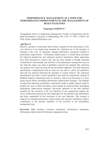 Performance management as a tool for performance improvement in the management of built facilities