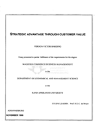 Strategic advantage through customer value