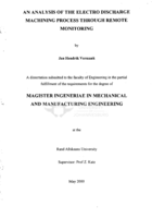 An analysis of the electro discharge machining process through remote monitoring