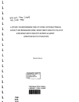A study to determine the in vitro anti-bacterial effect of homoeopathic mercurius iodatus ruber against Streptococcus pyogenes