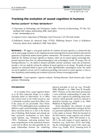 Tracking the evolution of causal cognition in humans
