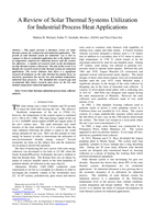 A review of solar thermal systems utilization for industrial process heat applications
